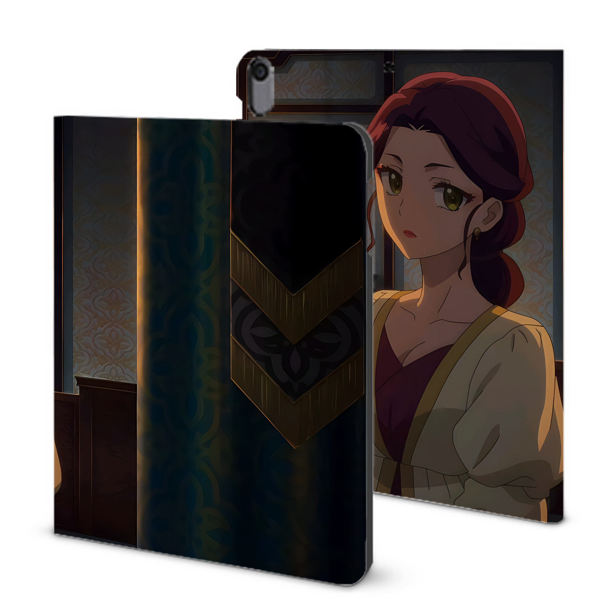 （画像用） 薬屋のひとりごと The Apothecary Diaries IPad ケース ブック型 PUレザー TPU 耐衝撃 軽量 薄型 ペン収納なし 全面保護 IPad 各モデル対応